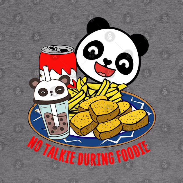 Funny Hungry Panda Bear Cute Foodie by Praizes